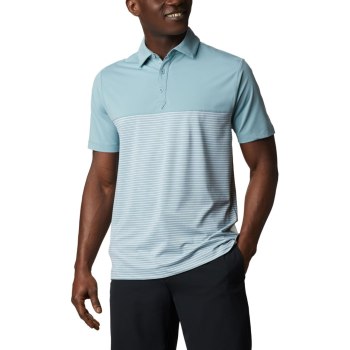 Columbia Omni-Wick Stacked, Polo Azules Para Hombre | 287491-LWR